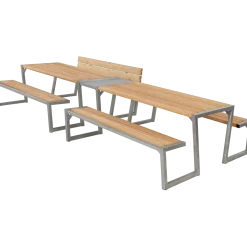 Plus Zigma Bord/Bænkesæt m/1 ryglæn  392 cm  ThermoWood®