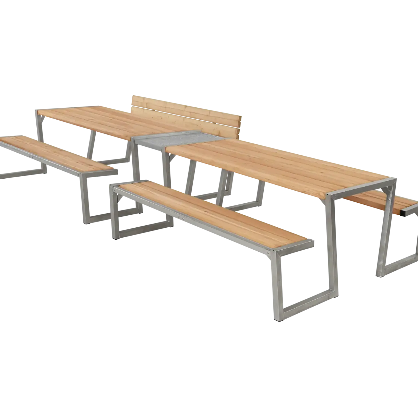 Plus Zigma Bord/Bænkesæt m/1 ryglæn 392 cm ThermoWood®