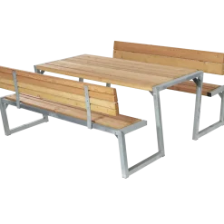 Plus Zigma Bord/Bænkesæt m/2 ryglæn 176 cm ThermoWood®