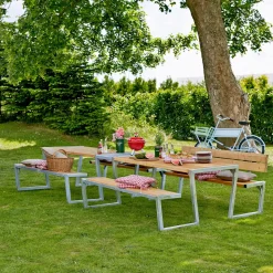 Plus Zigma Bord/Bænkesæt m/2 ryglæn 176 cm ThermoWood®