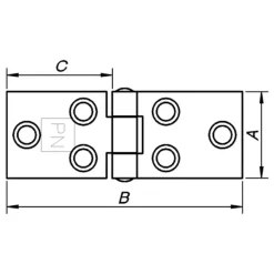 PN bladhængsel bach flap 63x151 mm elforz