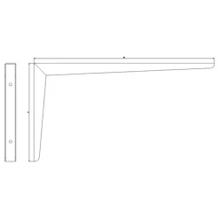 PN bordbæring U-profil 300x550 mm hvid