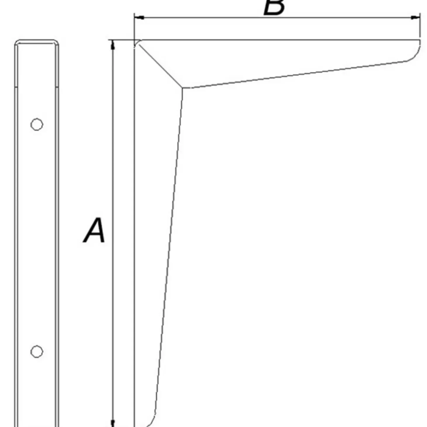 PN bordbæring U-profil 300x300 mm hvid