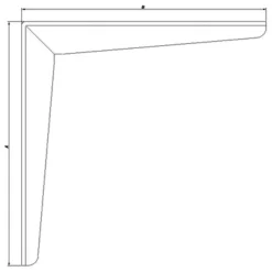 PN bordbæring 300x550 mm  hvid