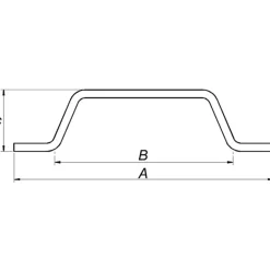 PN dørhank elforzinket 160 mm