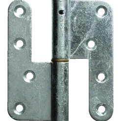 PN dørhængsel højre runde hjørner 123x45 mm varmforz.