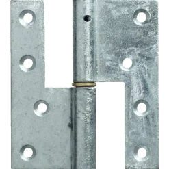 PN dørhængsel højre skarpe hjørner 123x45 mm varmforz.