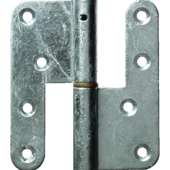 PN dørhængsel venstre runde hjørner 123x45 mm varmforz.