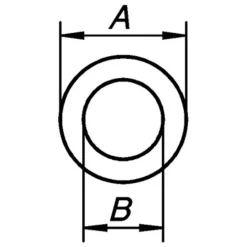 PN dørring 19,5x11,5x3,0 m messing - 6 stk