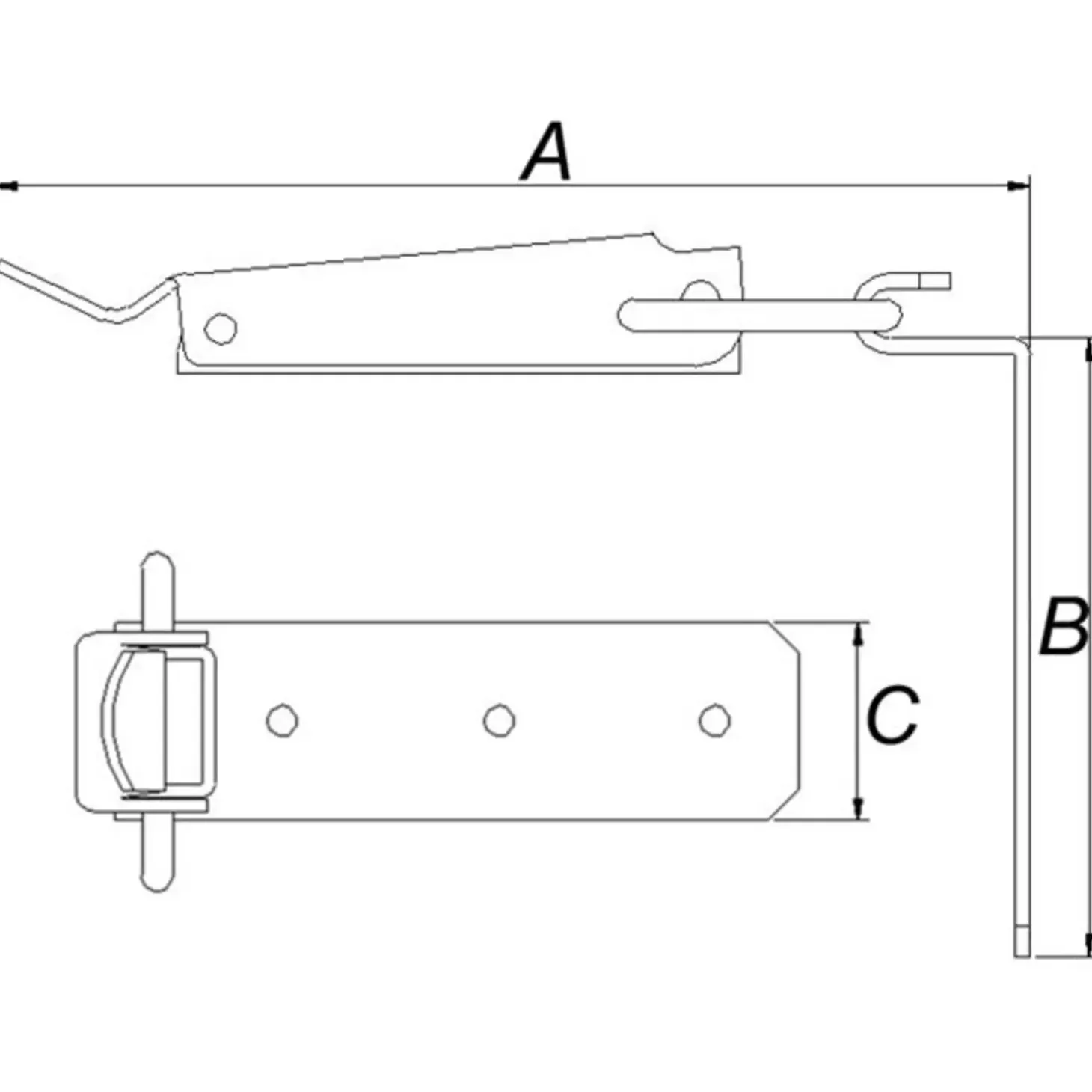 PN kasselukketøj 165 mm. elforzinket