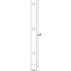 PN nokhængsel til 13 mm tap 500 mm. varmforz.