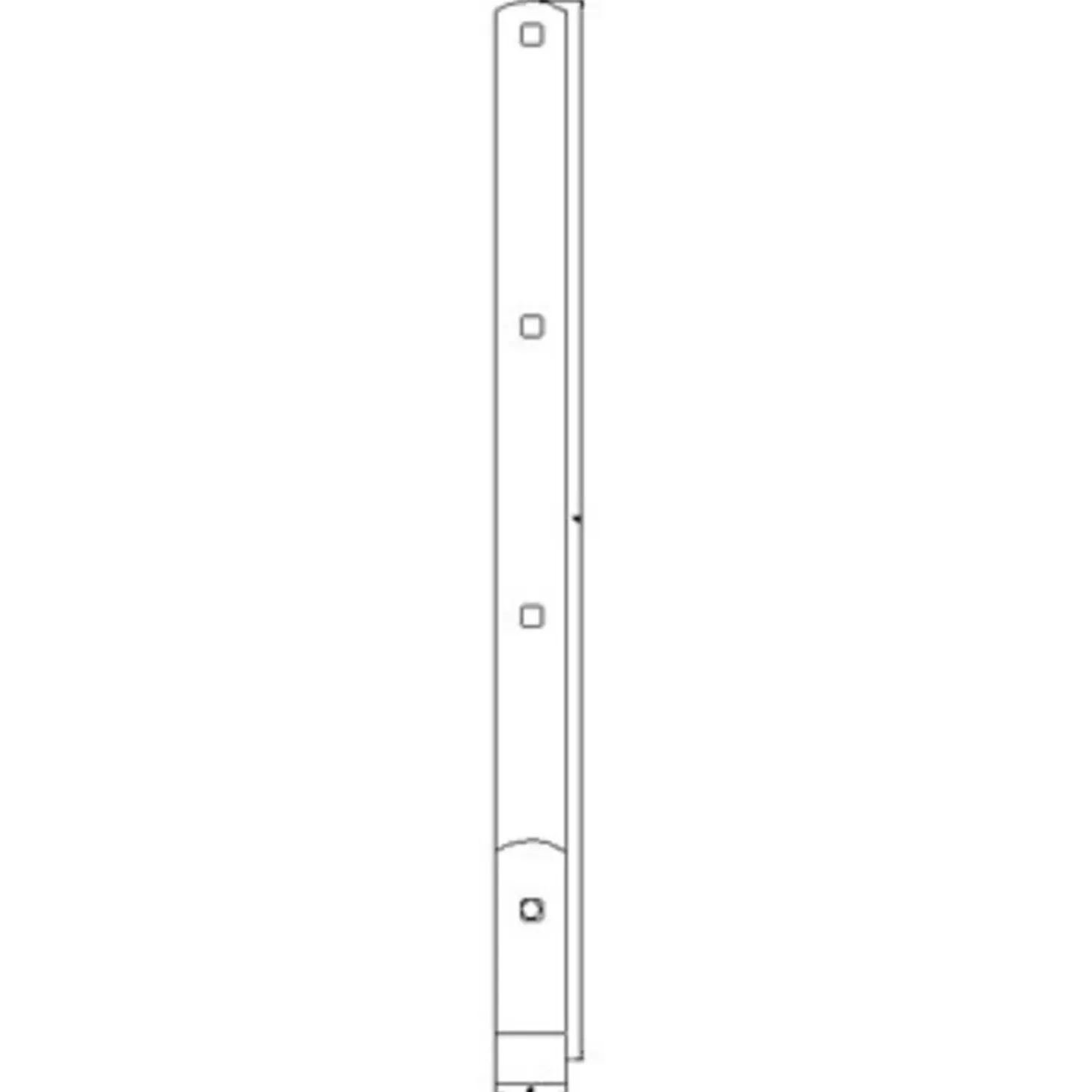 PN nokhængsel til 19 mm tap 750 mm. varmforz.