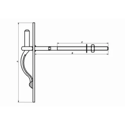 PN pladeskruestabel 210x195 mm m/tap 13 mm varmforzinket