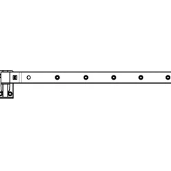 PN stabelhængsel 310 mm varmforzinket sort