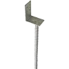 PN stolpefod L-form D75xH90xB50 L400 mm varmforzinket