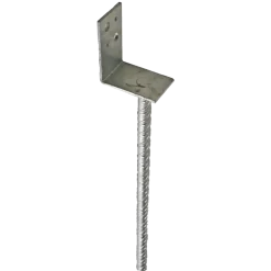 PN stolpefod L-form D75xH90xB50 L400 mm varmforzinket