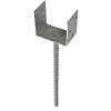 PN stolpefod U-form D101xH90xB65 L400 mm varmforzinket