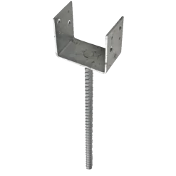 PN stolpefod U-form D101xH90xB65 L400 mm varmforzinket