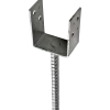 PN stolpefod U-form D101xH90xB65 L200 mm varmforzinket