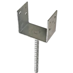 PN stolpefod U-form D101xH90xB65 L200 mm varmforzinket