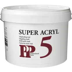 PP Acrylmaling Super 5 hvid 9,1 L