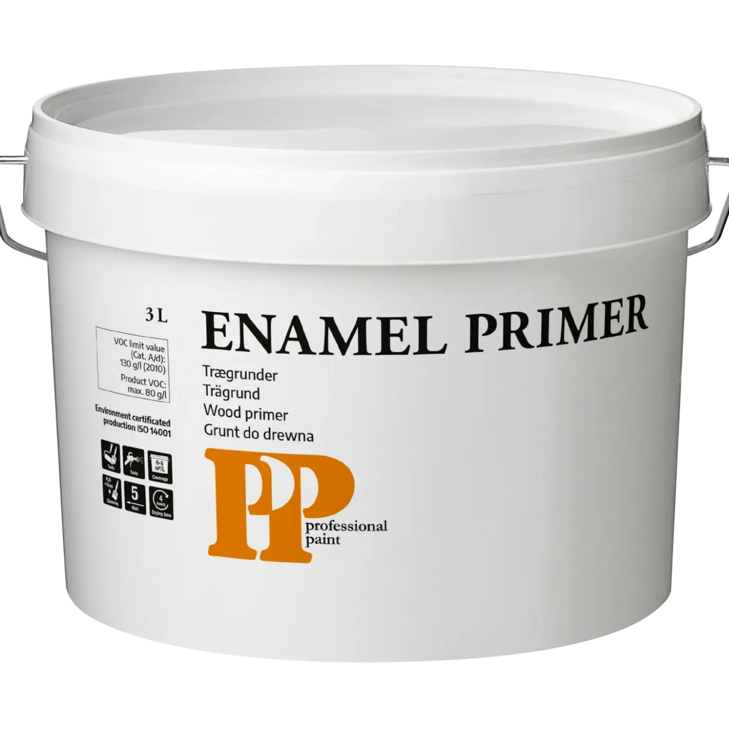 PP Acrylplast mellemmaling 3 L hvid