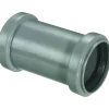 PP dobbelt muffe 40 mm grå