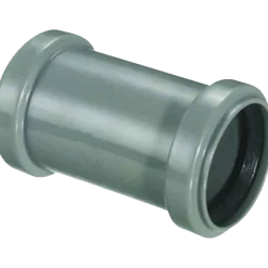 PP dobbelt muffe 40 mm grå