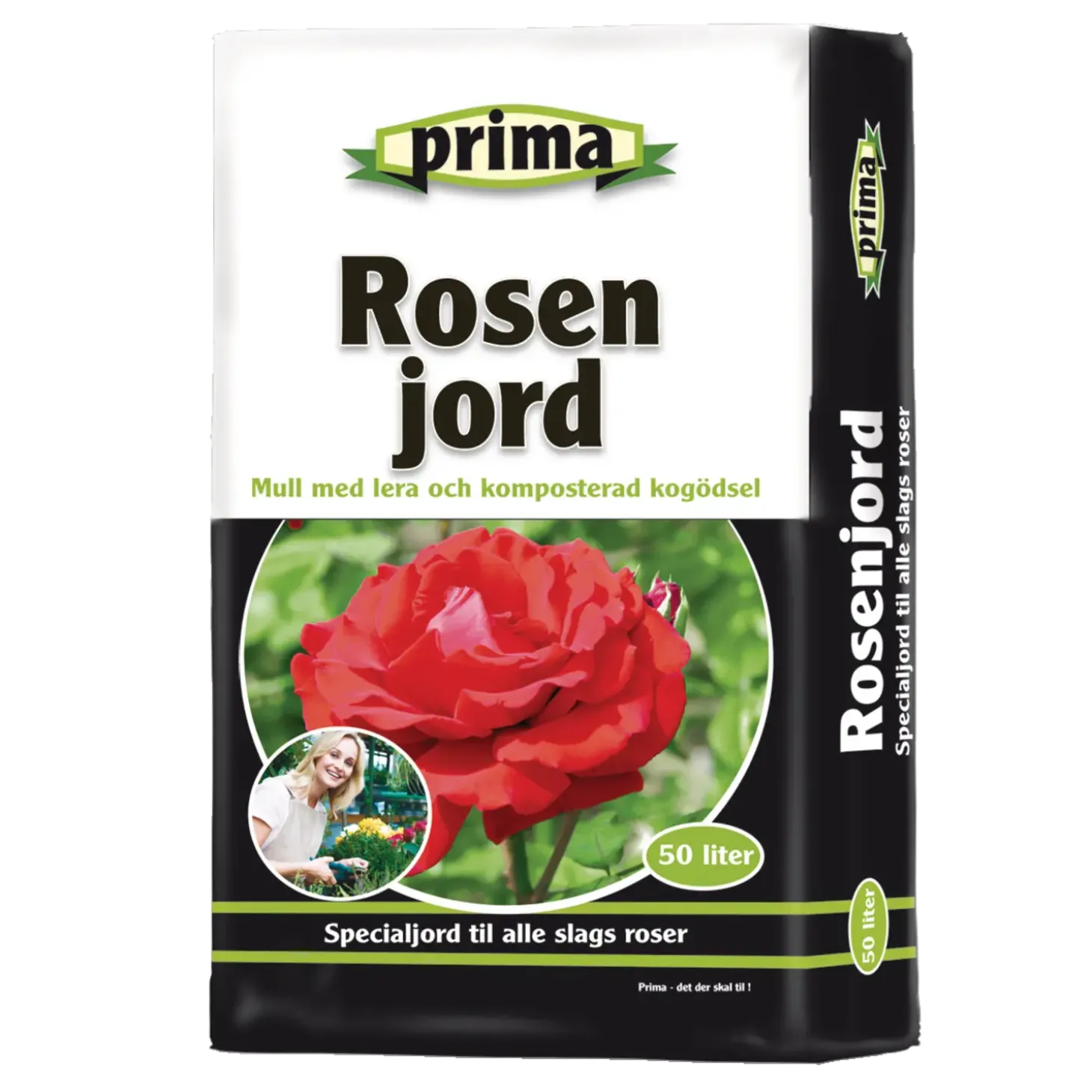 Prima rosenjord m/kogødning 50 L