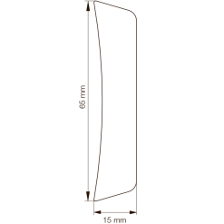 Primo Easy gerigt off-white - 15x65x2300 mm