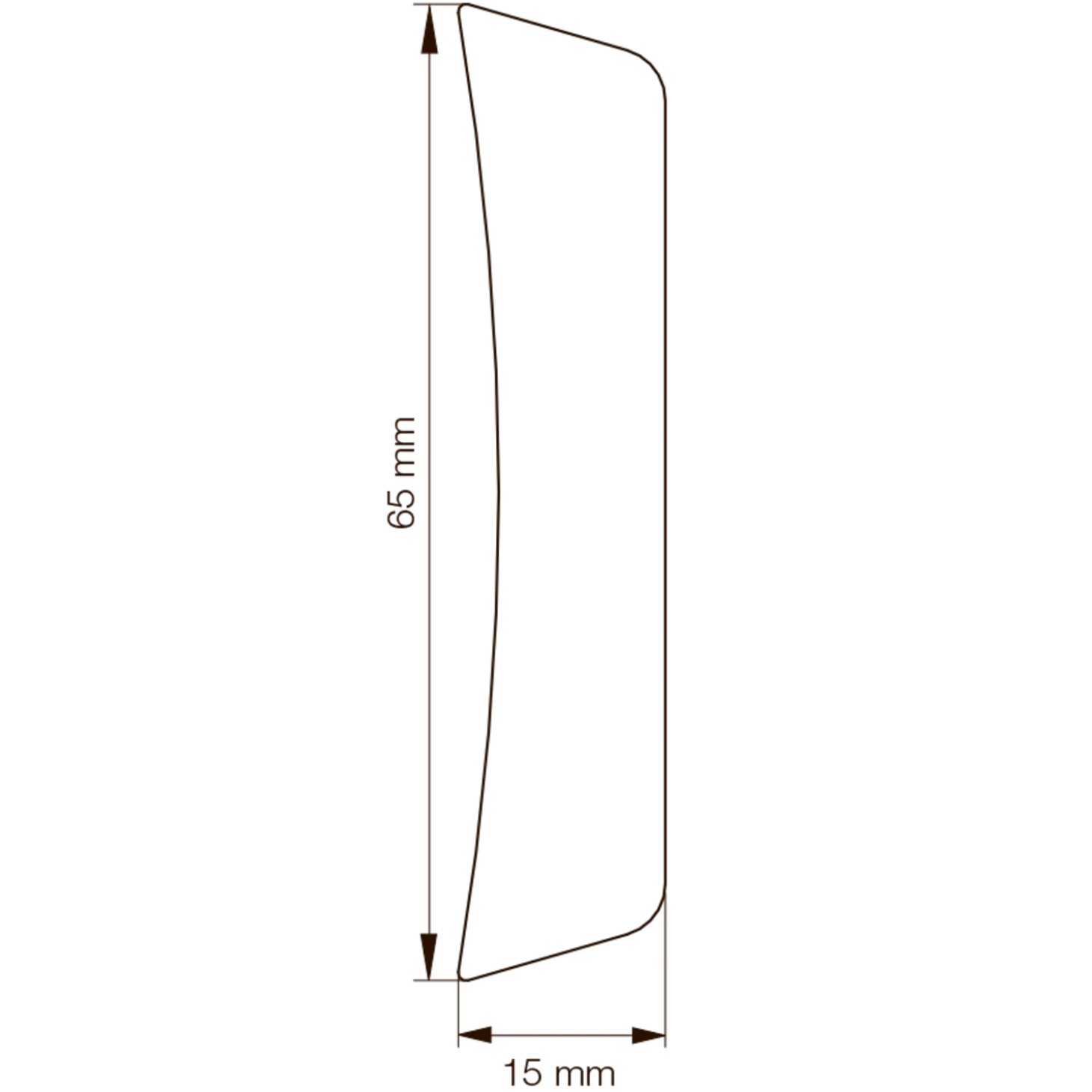 Primo Easy gerigt off-white - 15x65x2300 mm