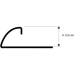 Projolly PJAC rund fliseprofil 6 mm x 2,7 m