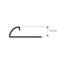 Projolly PJAC rund fliseprofil 6 mm x 2,7 m