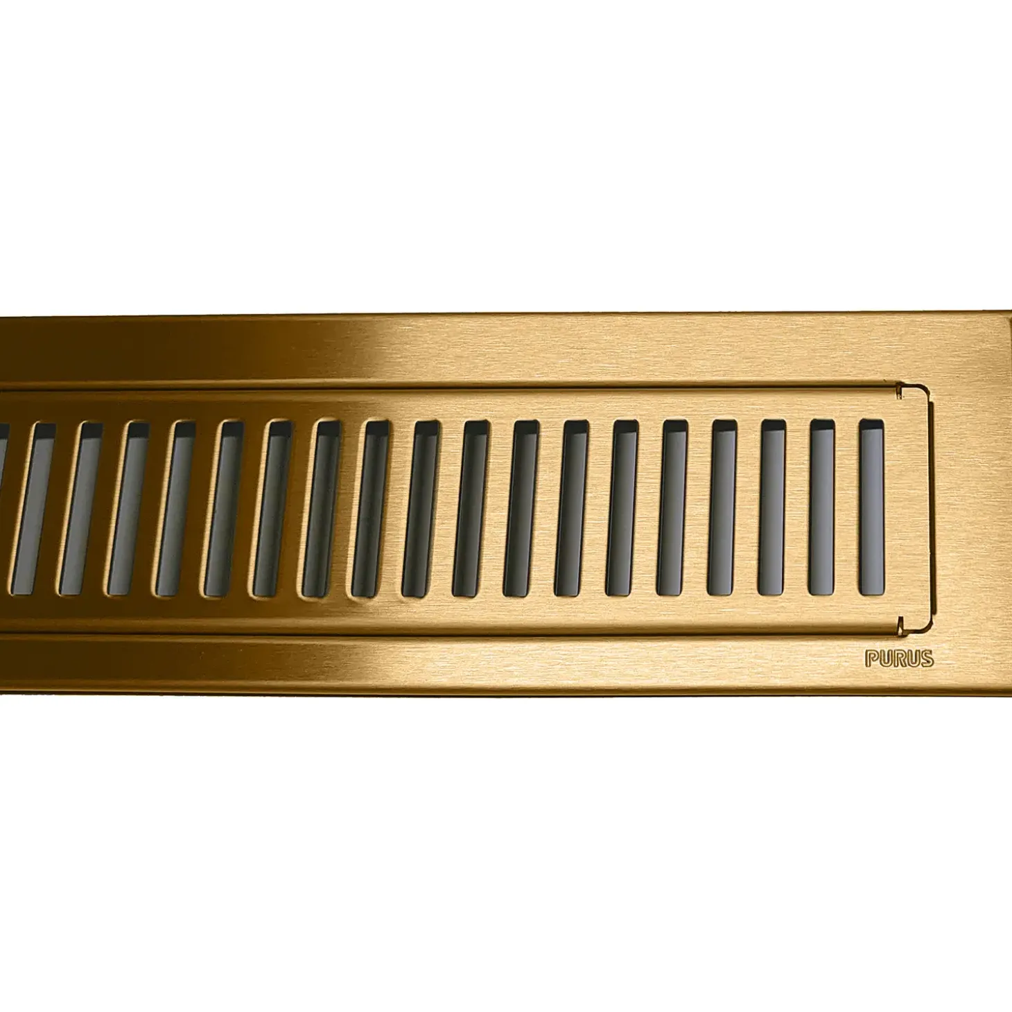 Purus Line Rib ramme og rist 800 mm messing