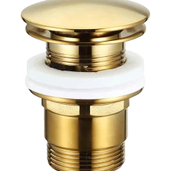 Push pop up bundventil Ø66 børstet guld