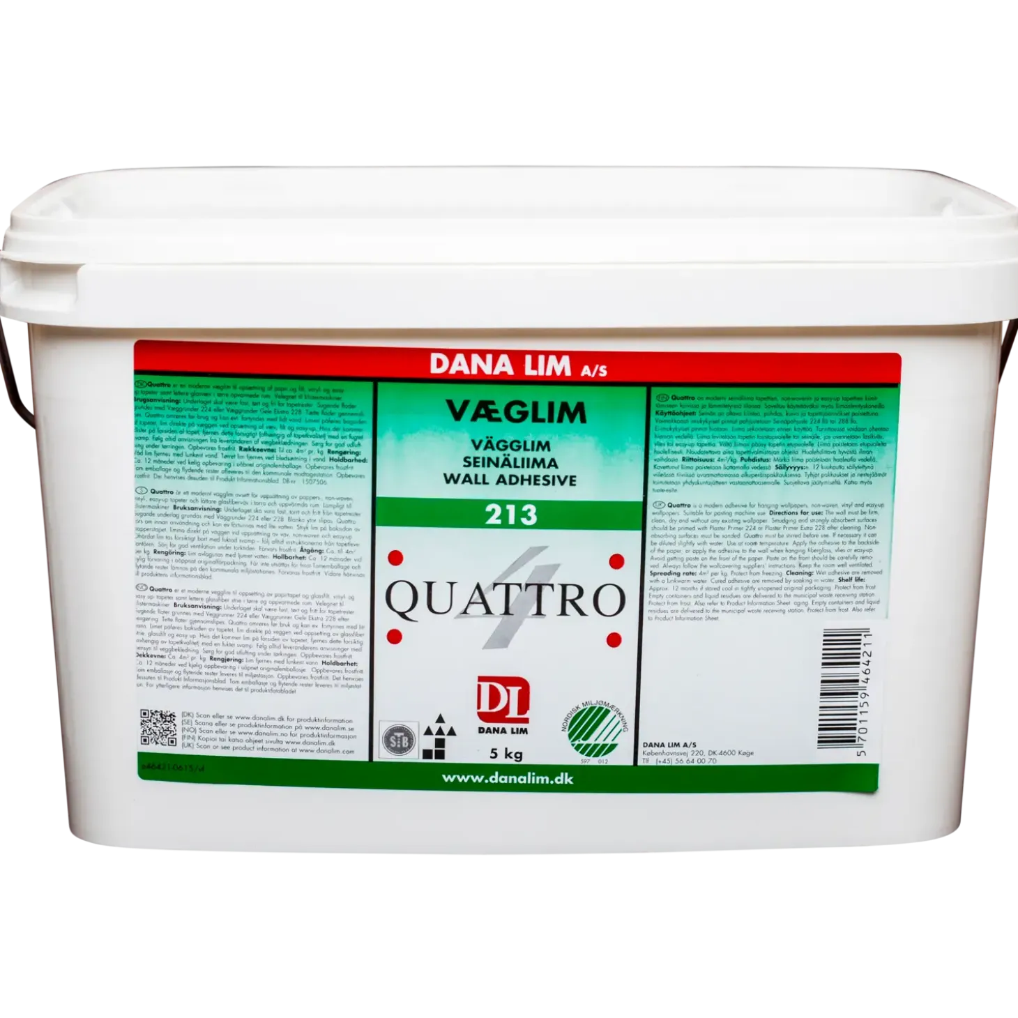 Quattro væglim 213 5 kg