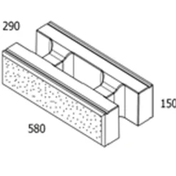 RBR BB-Mur Koks 29x58x15 cm