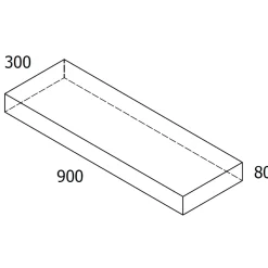 RBR Nordic-Line Grå haveflise - 30x90x8 cm
