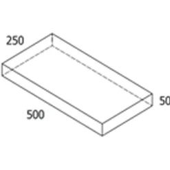 RBR Nordic-Line haveflise, 25x50x5 cm, koks