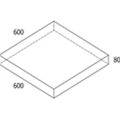 RBR Nordic-Line koks haveflise - 60x60x8 cm