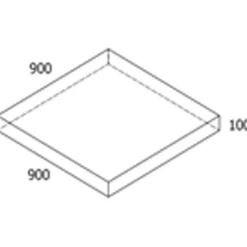 RBR Nordic-Line Koks haveflise - 90x90x10 cm