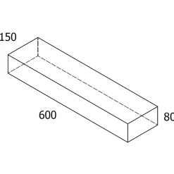 RBR Nordic-Line Koks haveflise - 15x60x8 cm