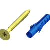 Roliba gulvskrue t/gulvskinner 3x30 mm messing 10 stk.