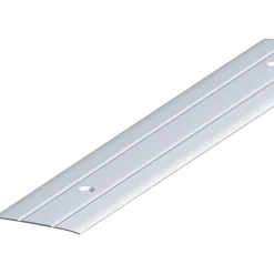 Roliba tæppeovergang m/centrerede huller 2,5x37 mm x2 m elox. Alu