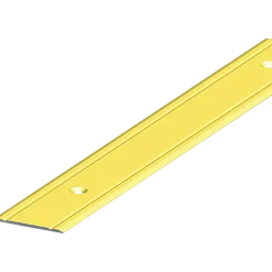 Roliba tæppeovergang m/centrerede huller 2x30 mm 1 m elox. Mes