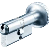 Ruko RB1602 dobbelt profilcylinder m/knop +10c + 10k mm rustfrit look