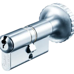 Ruko RB1602 dobbelt profilcylinder m/knop +20c + 10k mm rustfrit look