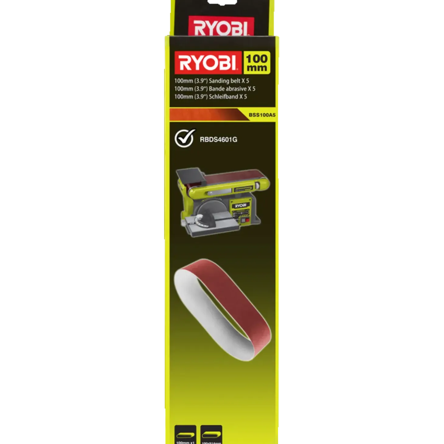 Ryobi BSS100A5 slibebånd 100x914 mm K80 5 stk