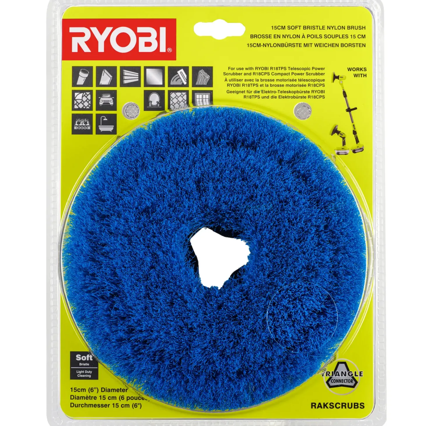 Ryobi RAKSCRUBS rengøringsbørste blød