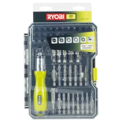 Ryobi RAK59SD bitssæt m/skruetrækkerhåndtag - 59 dele
